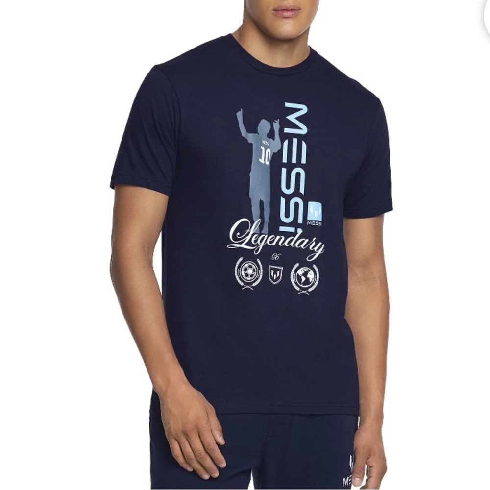 Messi All-Gender Lionel Messi Soccer Graphic Blue T-Shirt Men's Size S Gameday